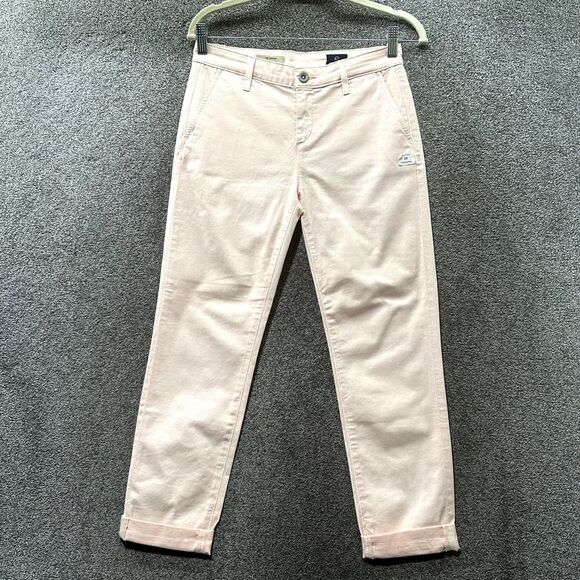 Adriano Goldschmied Tristan Tailored‎ Trouser Pants Women 25 Pink Mid Rise Ankle - Picture 1 of 16
